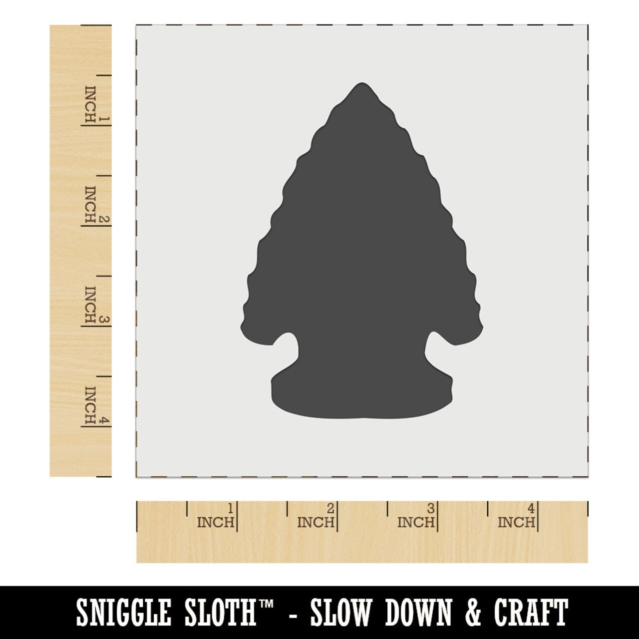 Native American Arrowhead Obsidian Stone Indian Wall Cookie DIY Craft Reusable Stencil